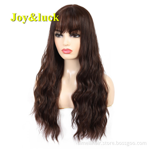22 inch Long Blonde Wig Water Wave Synthetic Wigs For Women Cosplay Or Daily Use Hair Natural Finger Wave Hair Wigs